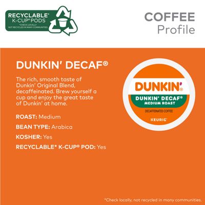 Keurig K-Cup Coffee Dunkin' Decaf Coffee - Image 4