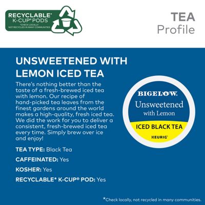 Keurig K-Cup Coffee Black Tea with Lemon Unsweetened Iced Tea - Image 6